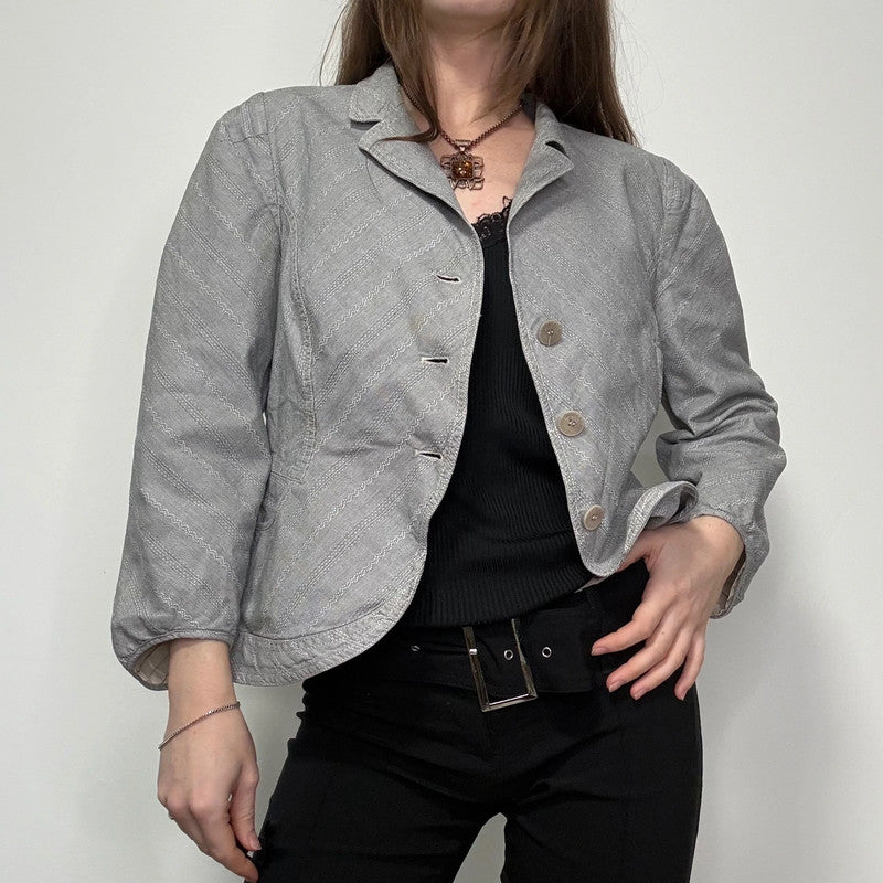 cropped pleated puff jacket