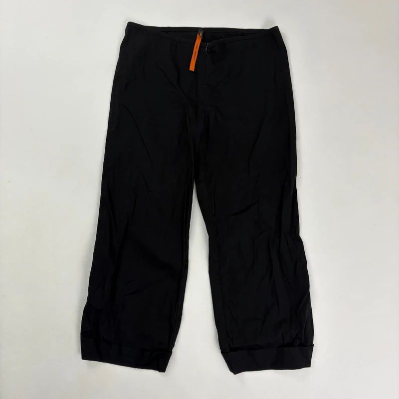 black cotton Cop Copine cropped structured trousers
