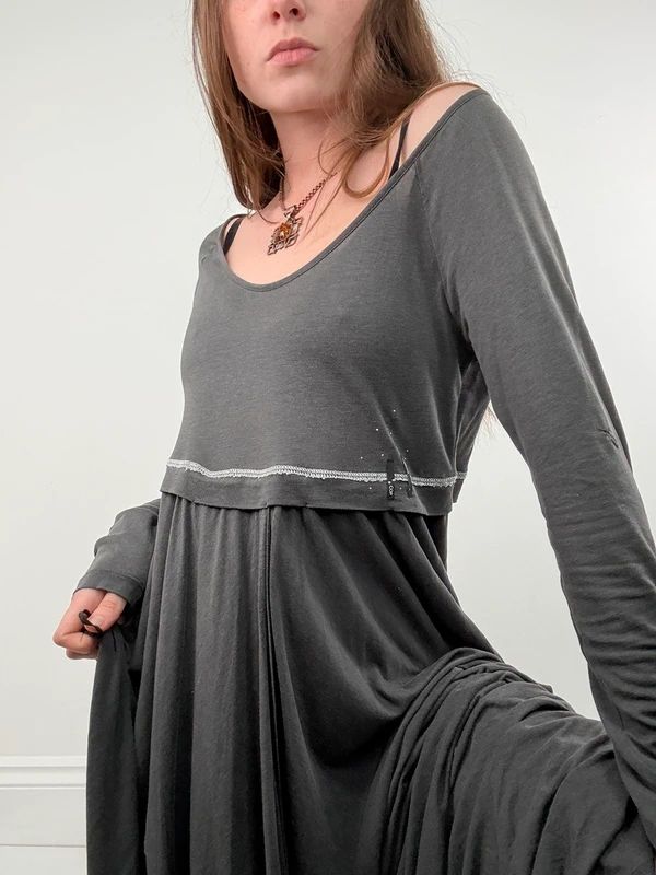 Draped layered Cop Copine maxi dress