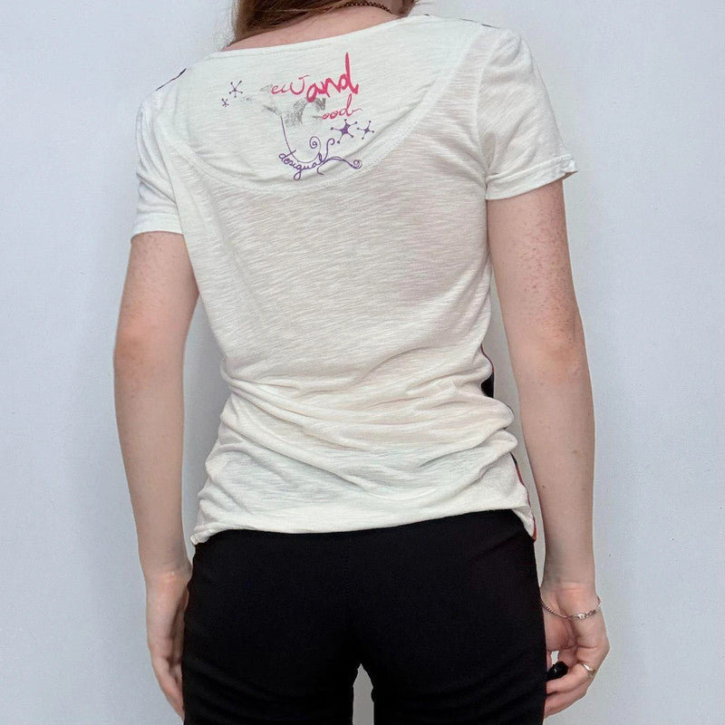 asymmetric slouchy printed t-shirt