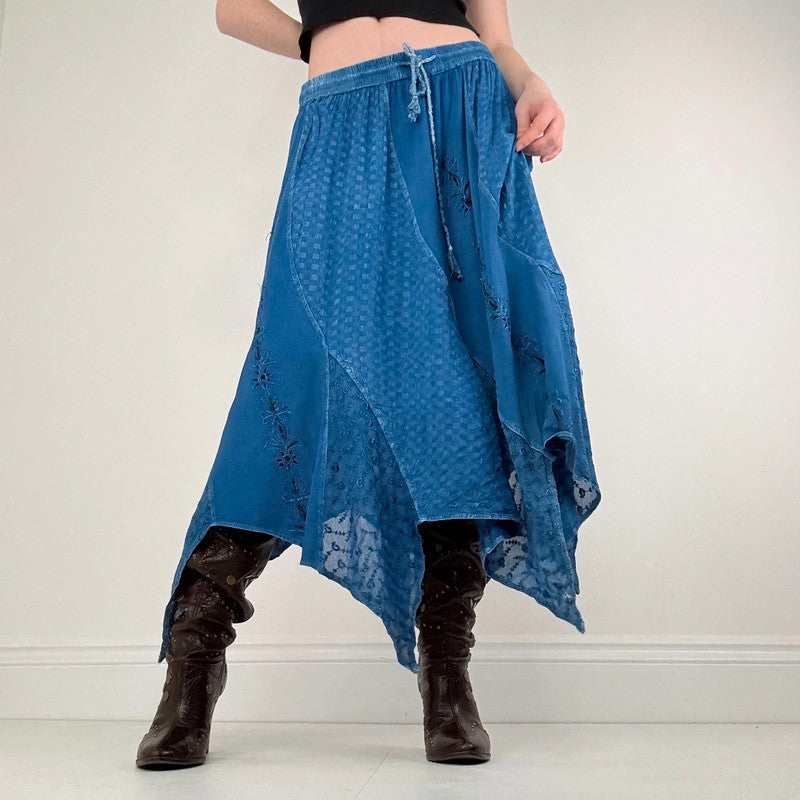 blue embroidered hippie fairy