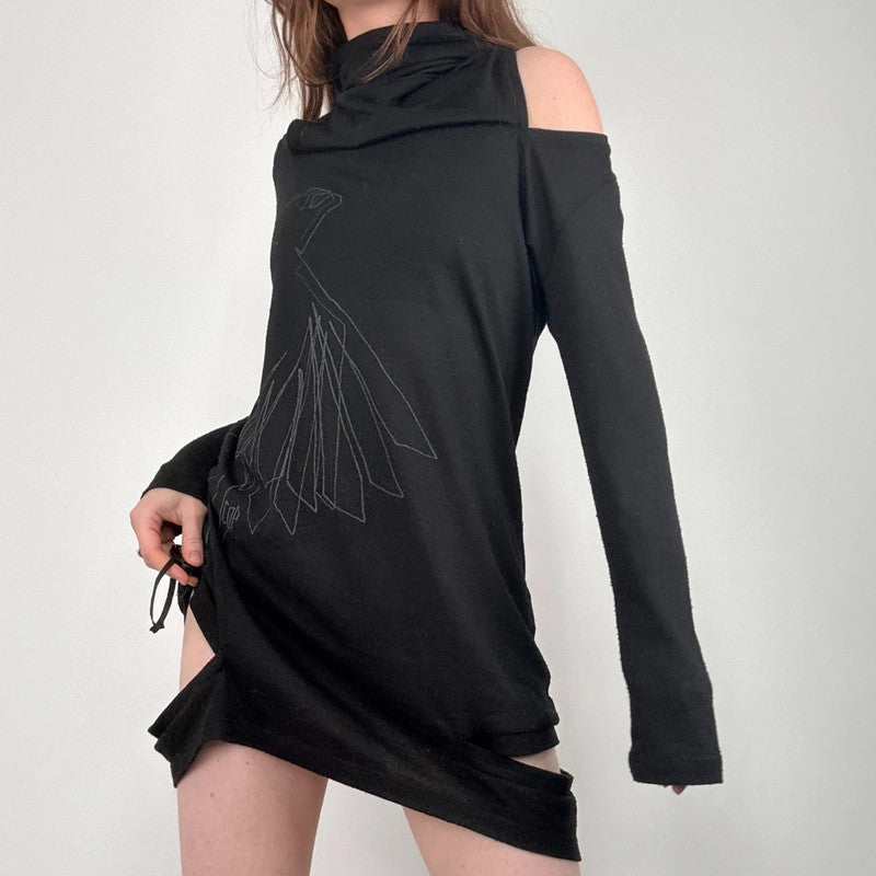 black slouchy Cop Copine t-shirt