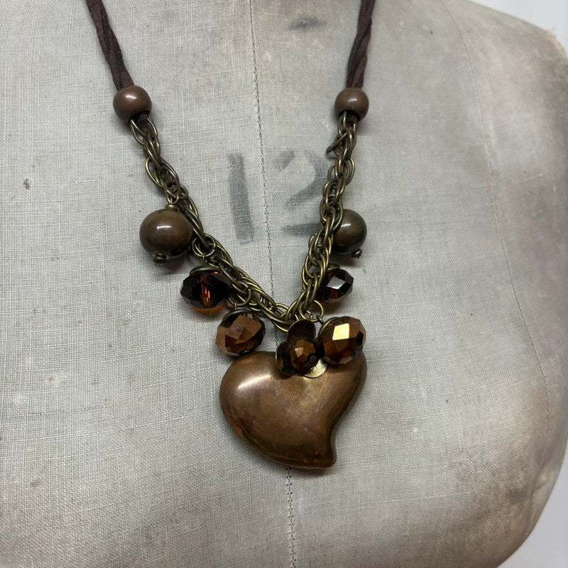 chunky oversized heart necklace