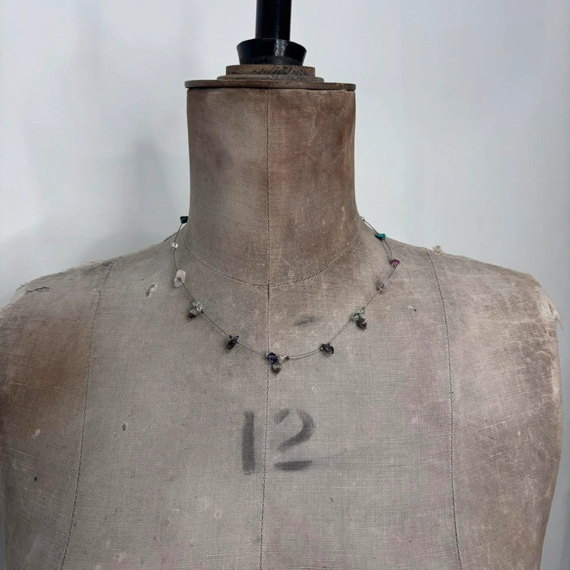 wire gem necklace