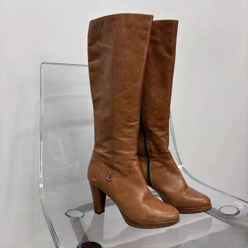 tan leather campus boots