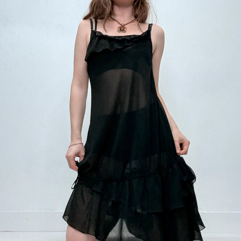 Cop Copine sheer black mini dress
