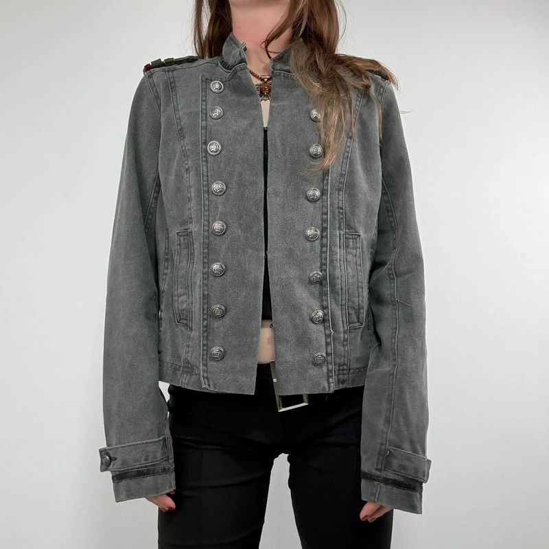 Khaki military napoleon military jacket
