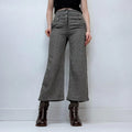 flared cropped suit pants