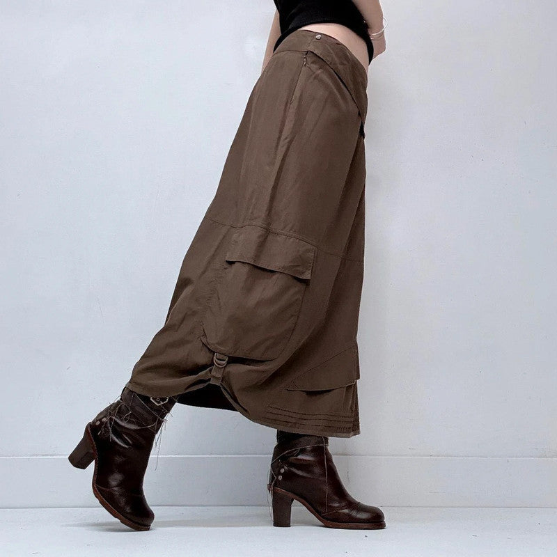 brown Cop Copine utility maxi skirt