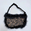 lace fluffy grunge bag