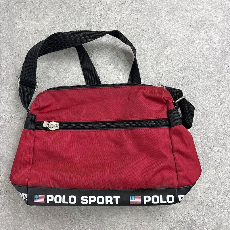 Polo sport RL 90s red logo messenger bag