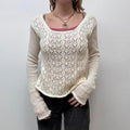 cream mohair sheer layered slouchy jumper