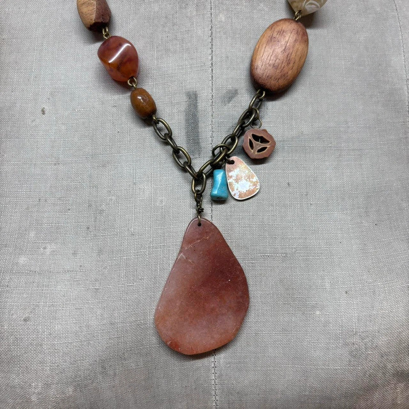 layered chain crystal necklace