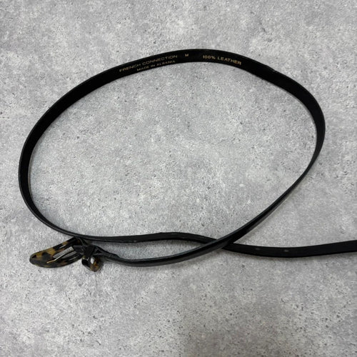 black leather tortoise shell belt