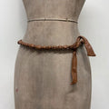 boho bubble leather belt