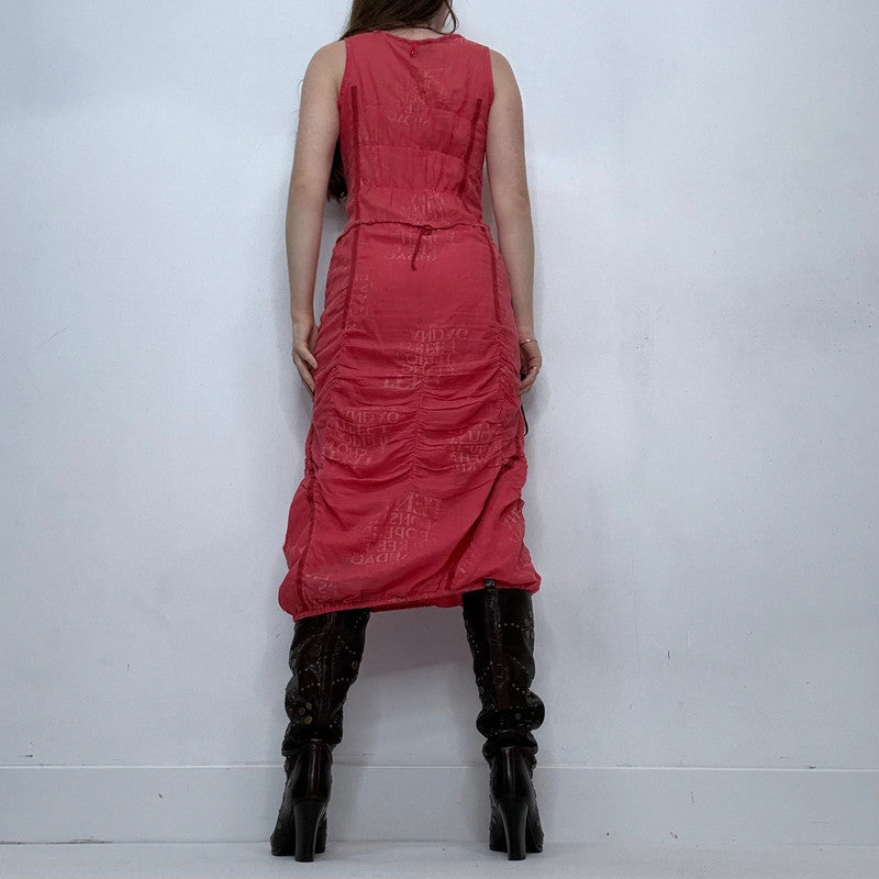 Cop Copine pink cotton cinched grunge dress