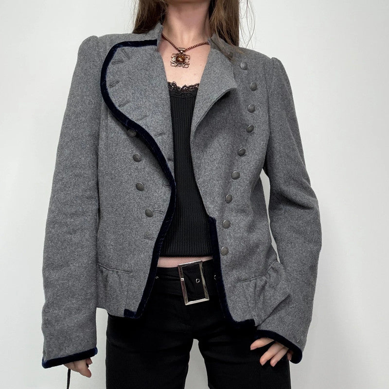 studded wool military napolionic jacket