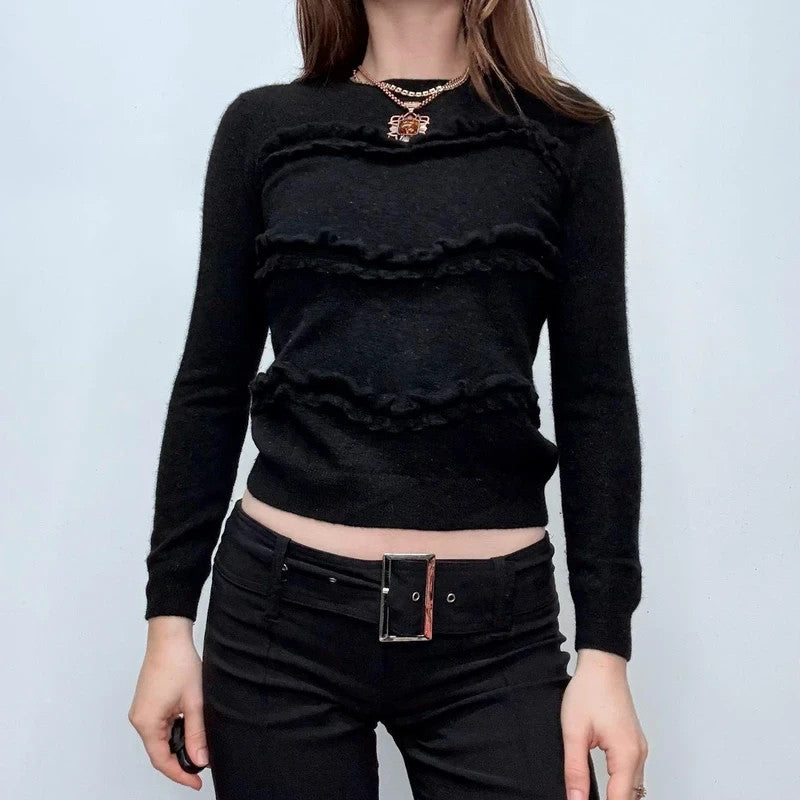 black cashmere sezane jumper