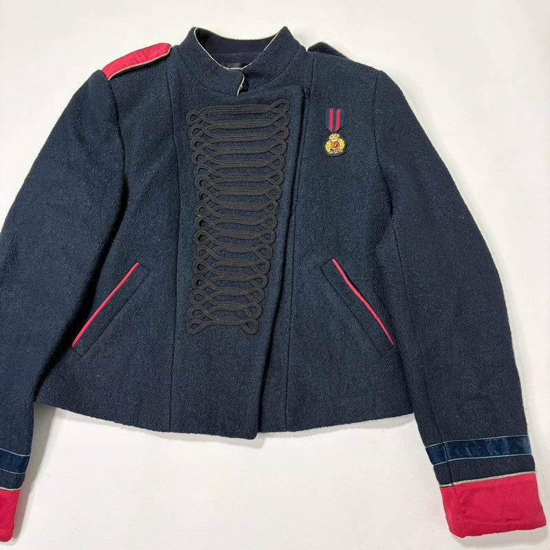 navy wool military napolionic jacket