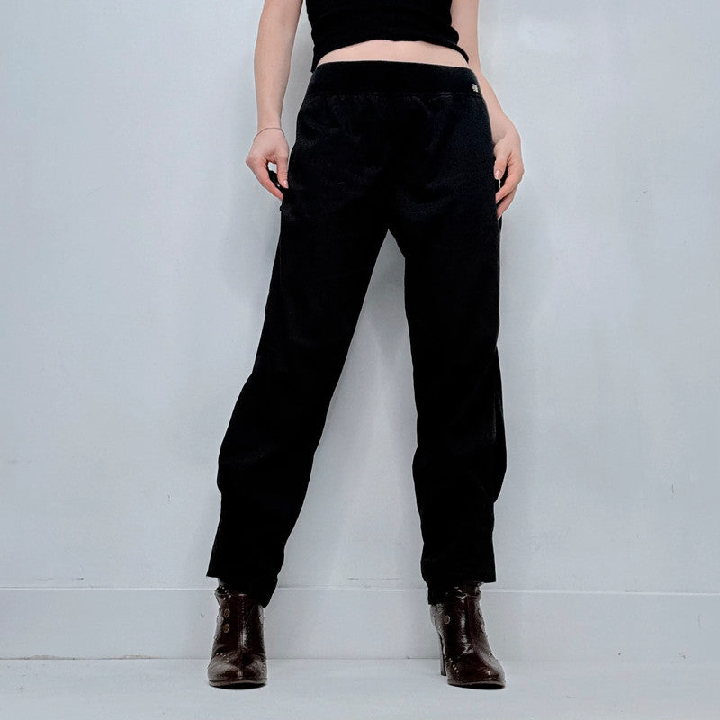 black pleated draped Cop Copine trousers