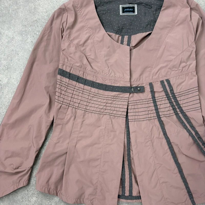 pink structured flared engineered shirt