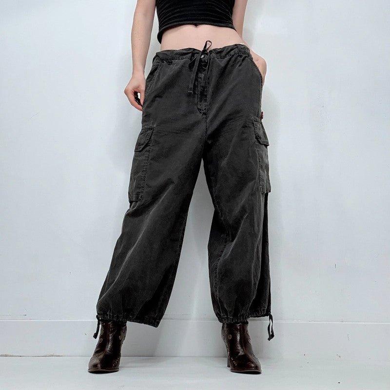 Jean Paul Gaultier oversized baggy low rise drawstring trousers