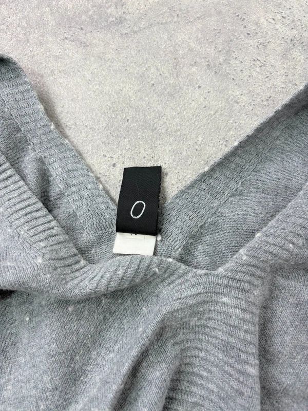 grey gathered draped front asymmetric dress