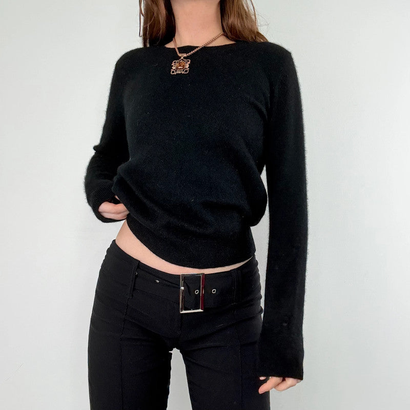 Black slouchy 100% cashmere jumper