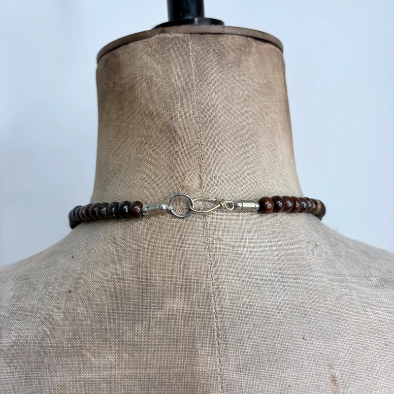 oversized chunky carved necklace