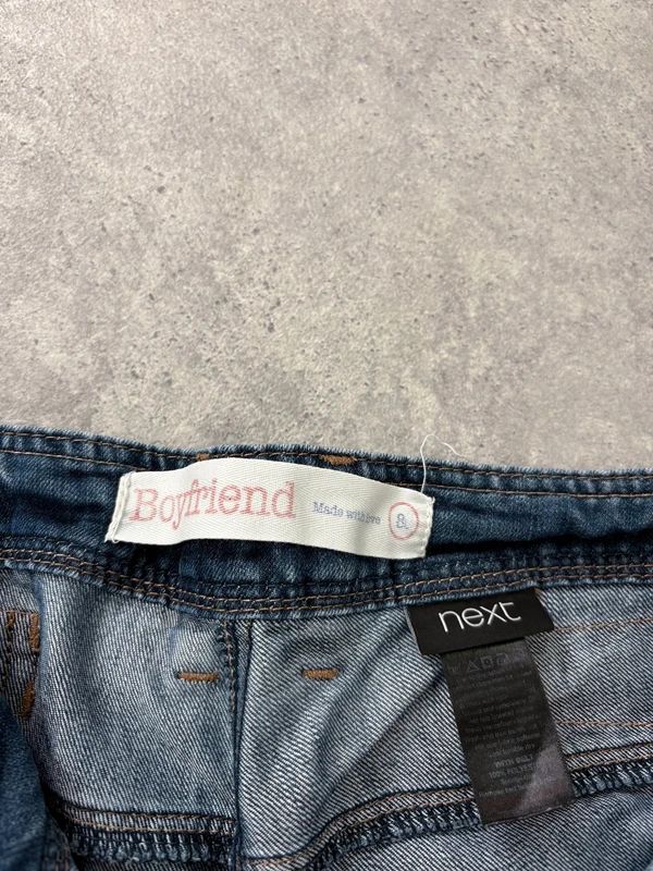 Low rise distressed buckle back Jeans