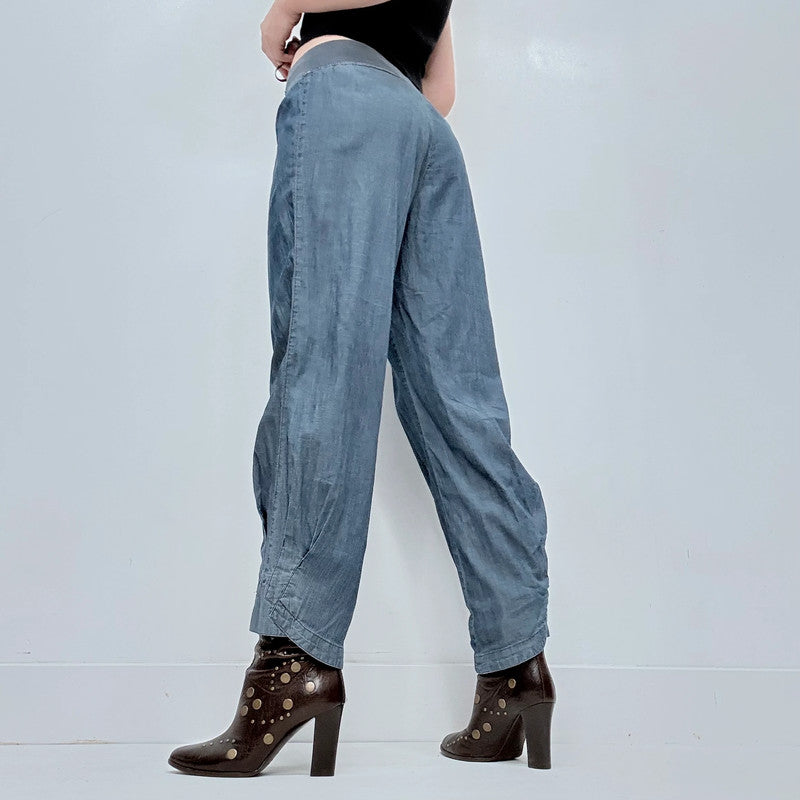 blue structured pleated Cop Copine structured trousers