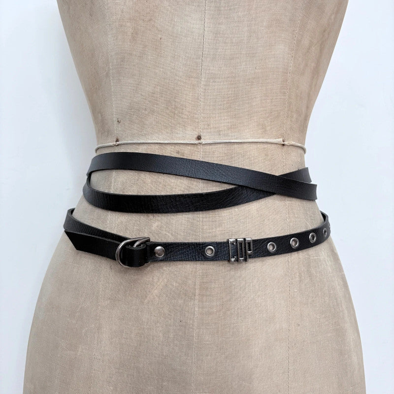 black wrap long Cop Copine belt
