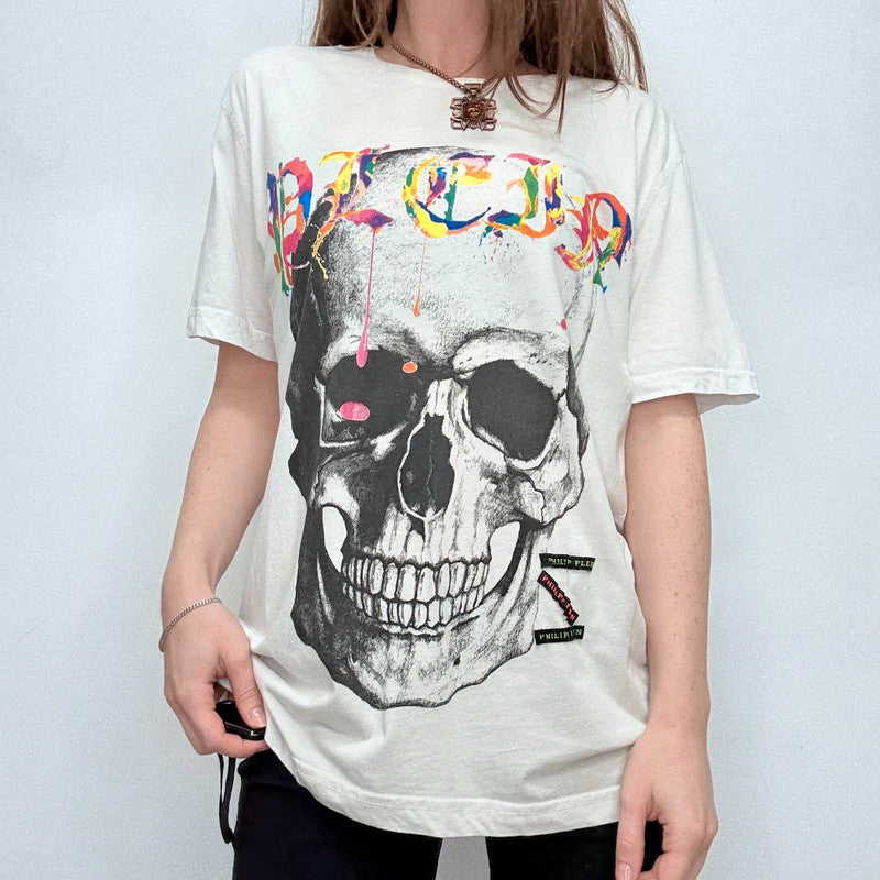Philipp Plein graphic white short sleeve t-shirt