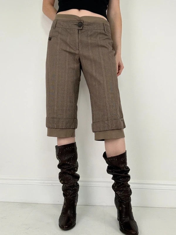 Cop Copine brown cropped capri pants