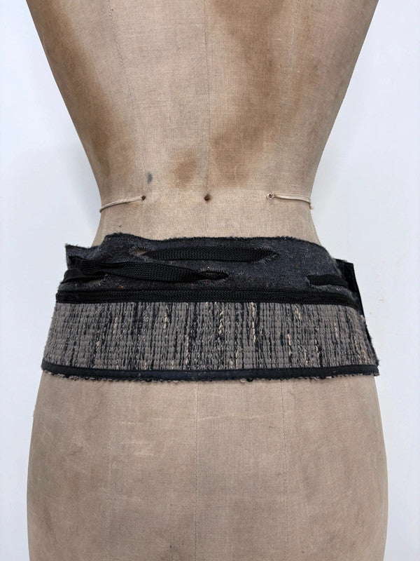 archival chunky knit woven belt