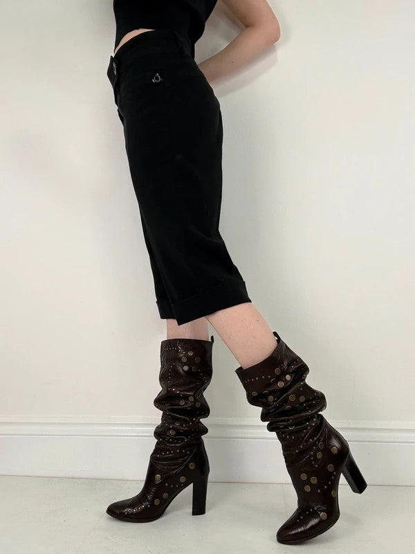 black cropped capri pants