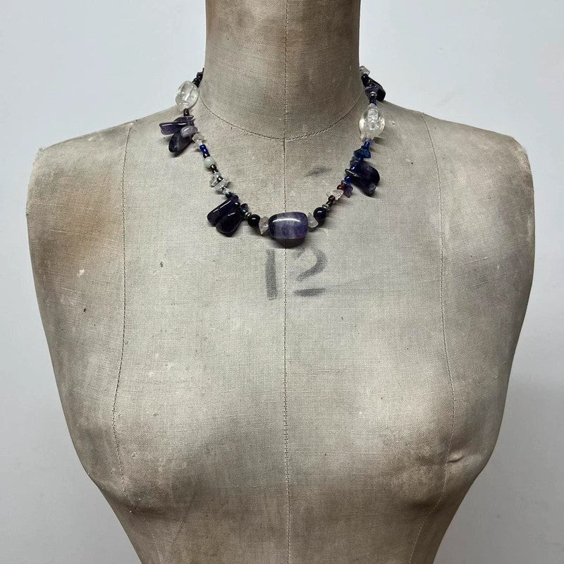 Gemstone crystal necklace
