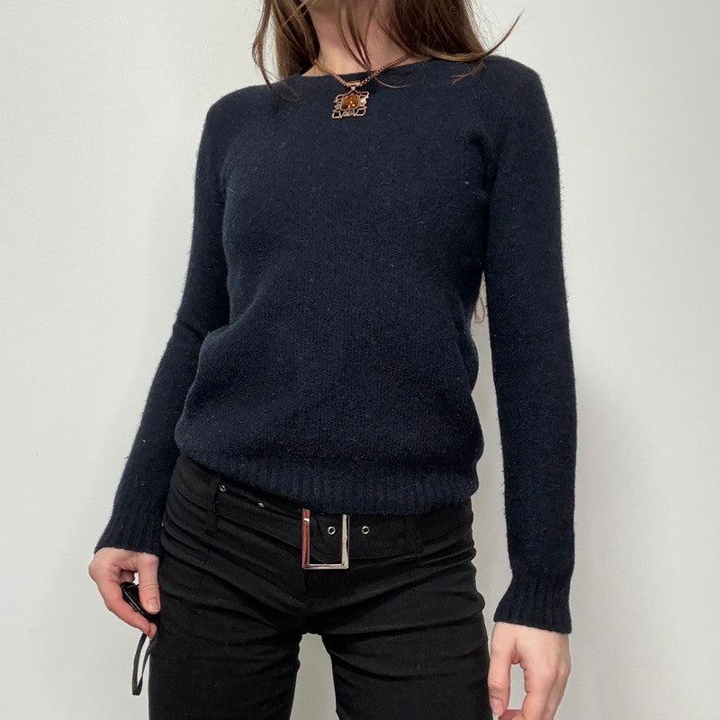 APC navy blue crewneck wool jumper