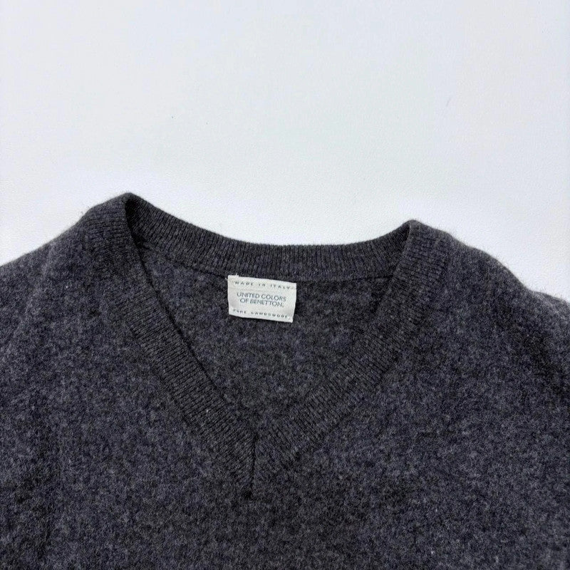 grey slouchy wool knitted jumper