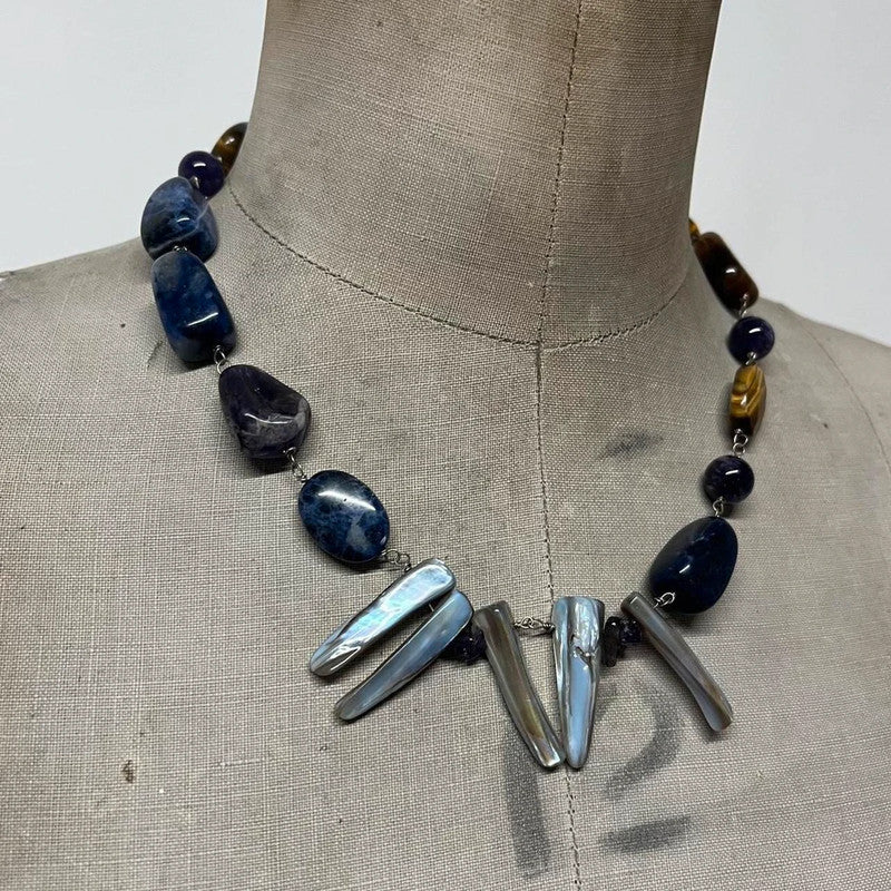 Chunky crystal gemstone necklace