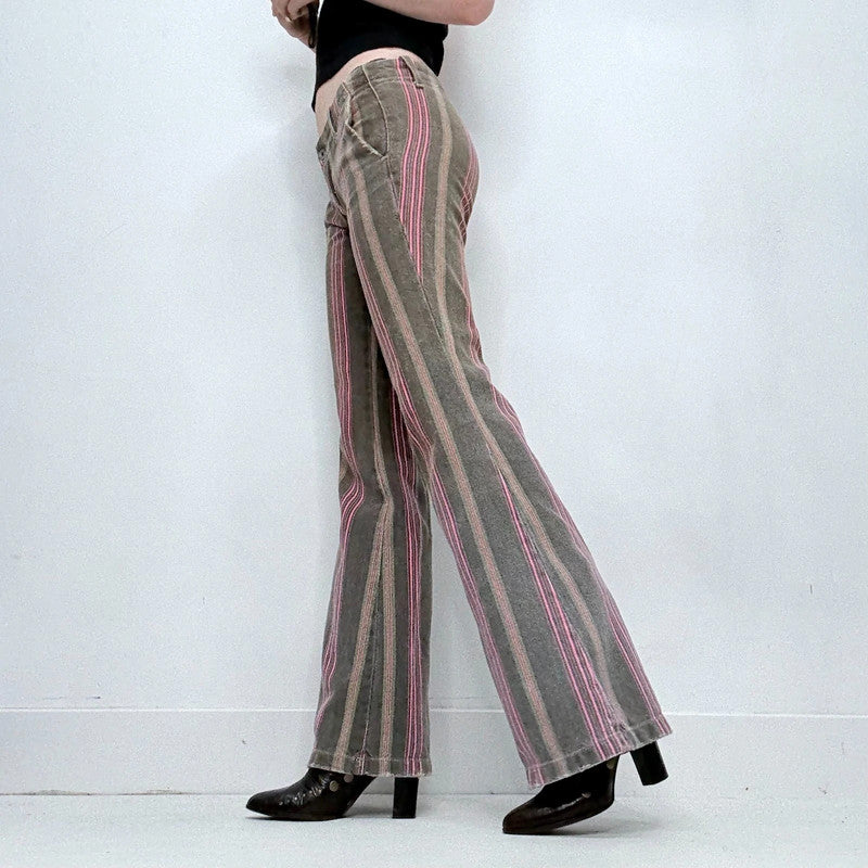 Diesel pinstripe flared jeans