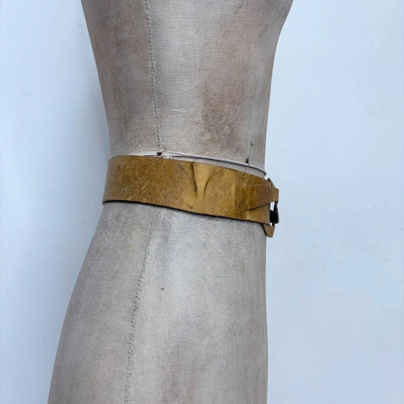 tan leather twist belt