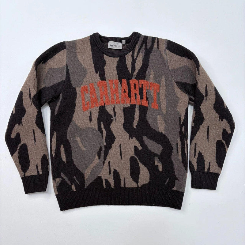 carhartt utility camo knit jumper