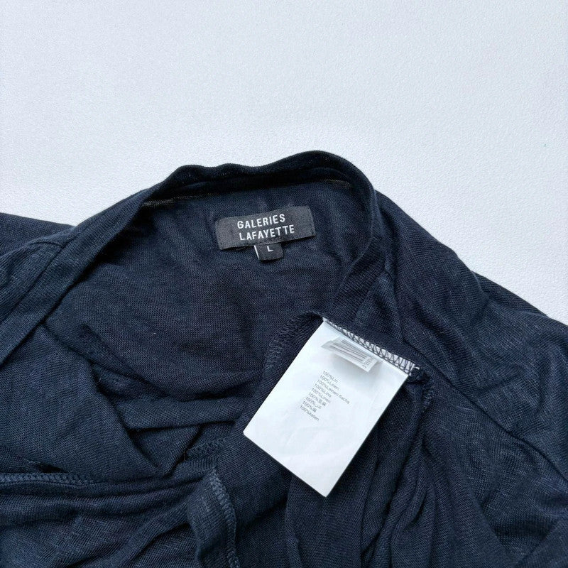 navy linen oversized minimalist t-shirt