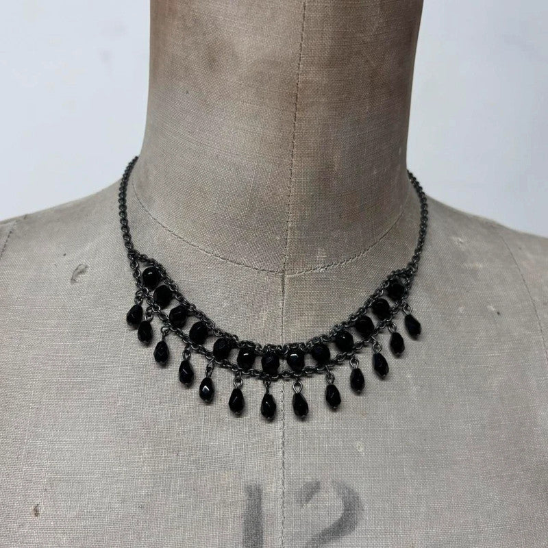 drape chain bead grunge necklace