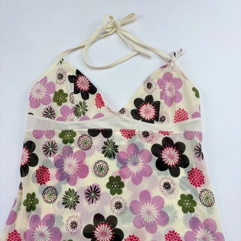 tezenis Flower print Mesh Halter Vest