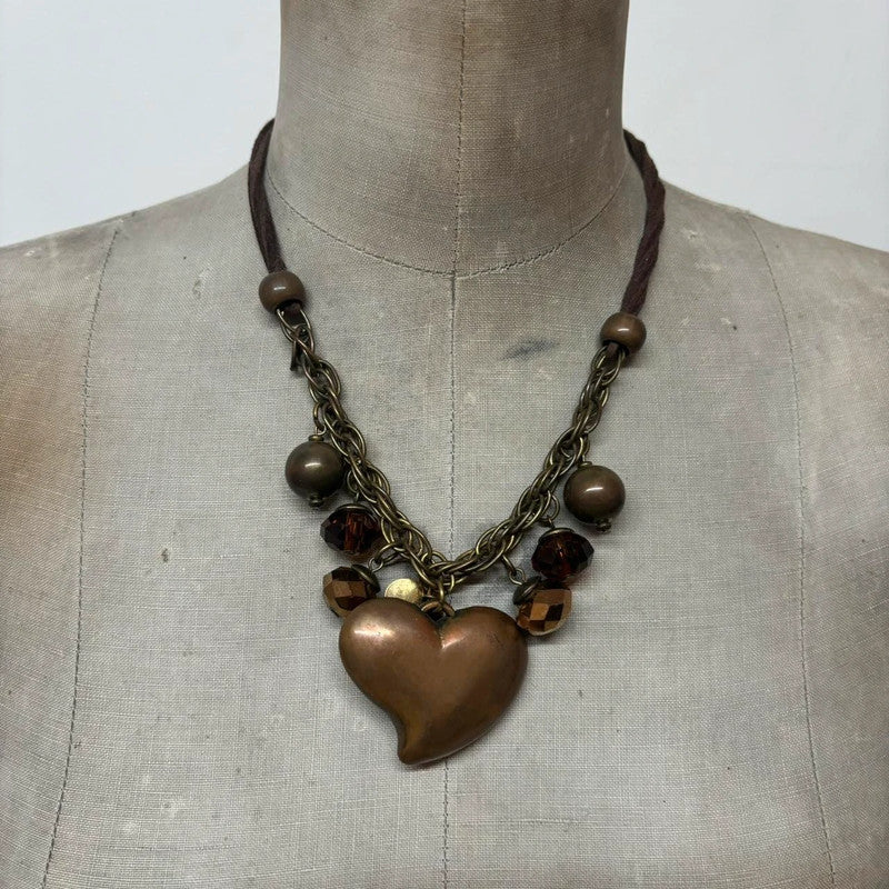 chunky oversized heart necklace