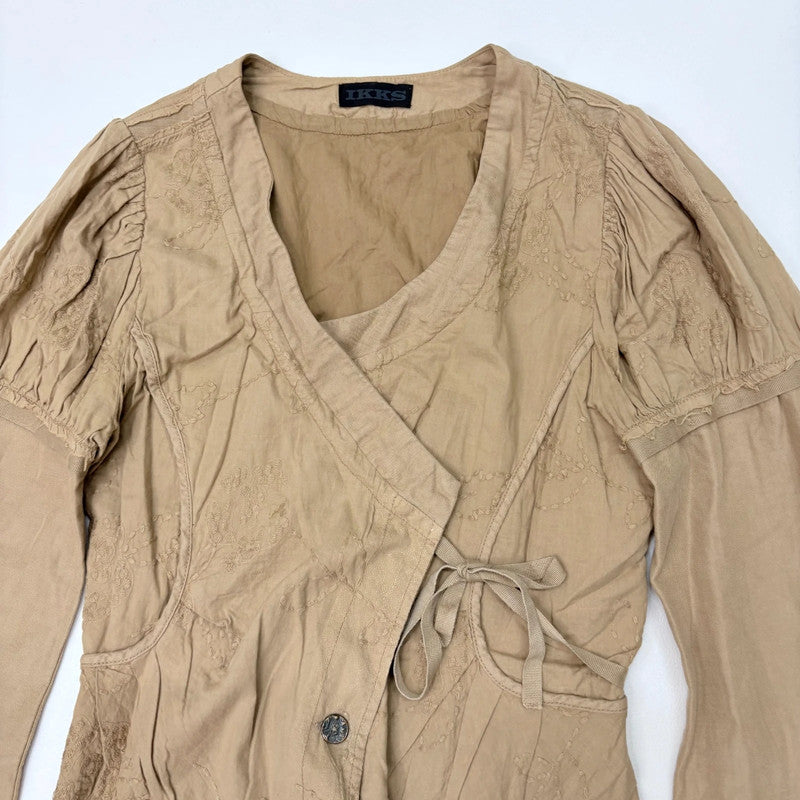 brown flared asymmetric fairy grunge jacket
