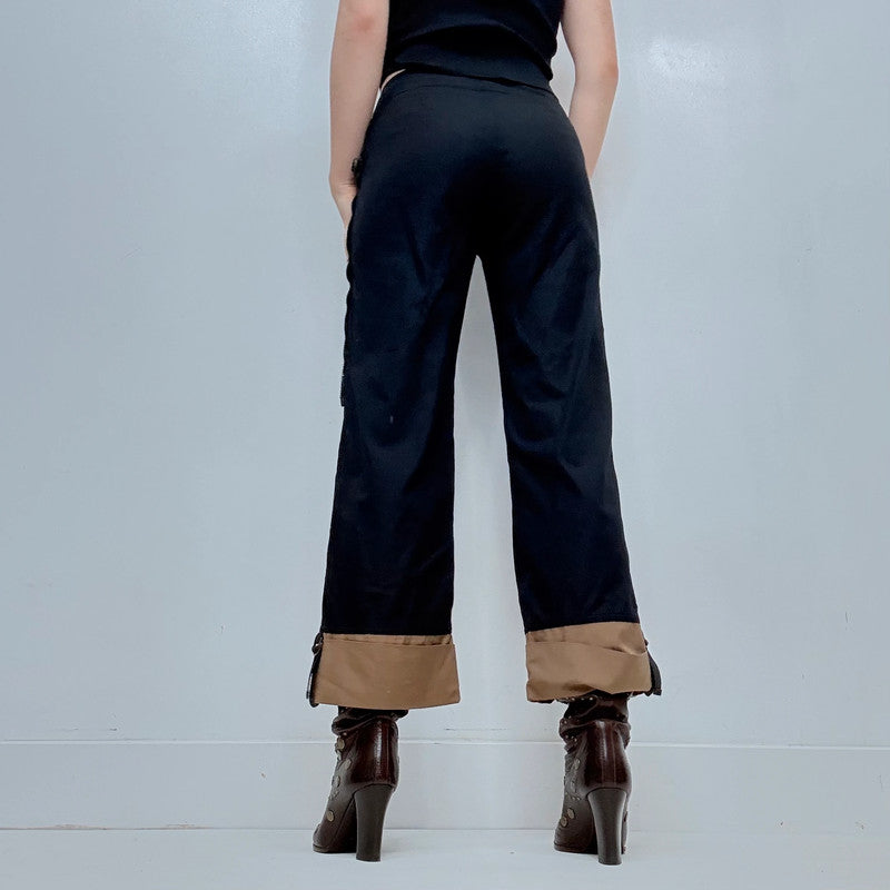 black cop copine flared trousers