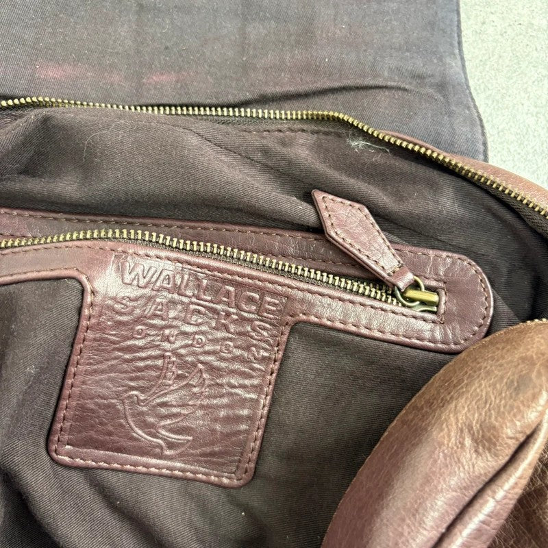 Brown buckle Y2K pocket slouchy tote bag